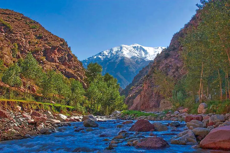 Ourika Valley High Atlas mountains landscape and rivers